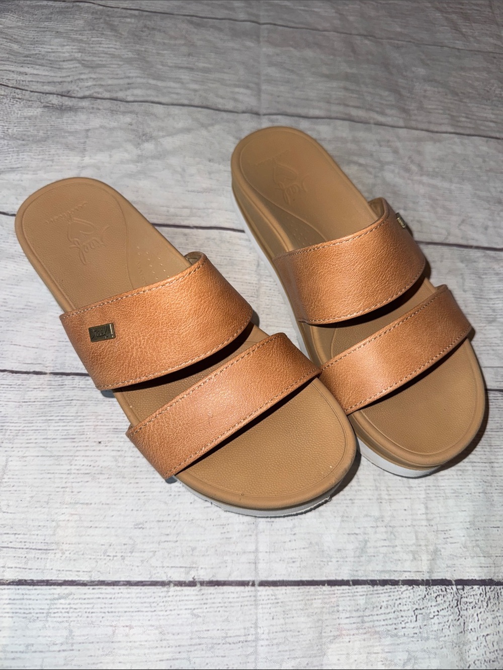 Reef Cushion Bounce Vista Hi Wedge Sandals 6 Brown